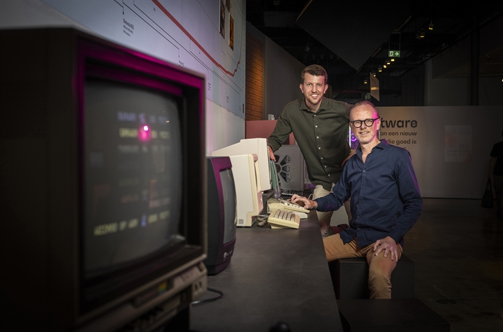 Bart en Jeannot in de expo over AI bij het Discovery Museum in Kerkrade